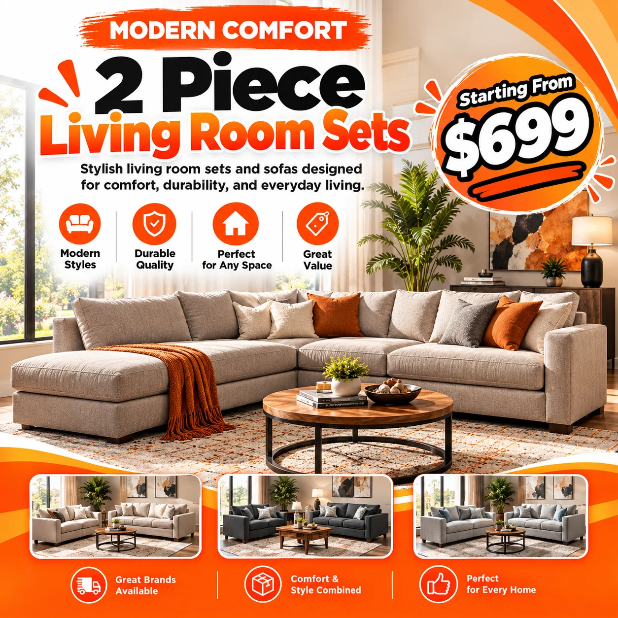 Living room sets at Nedsdag's Bargain Outlet