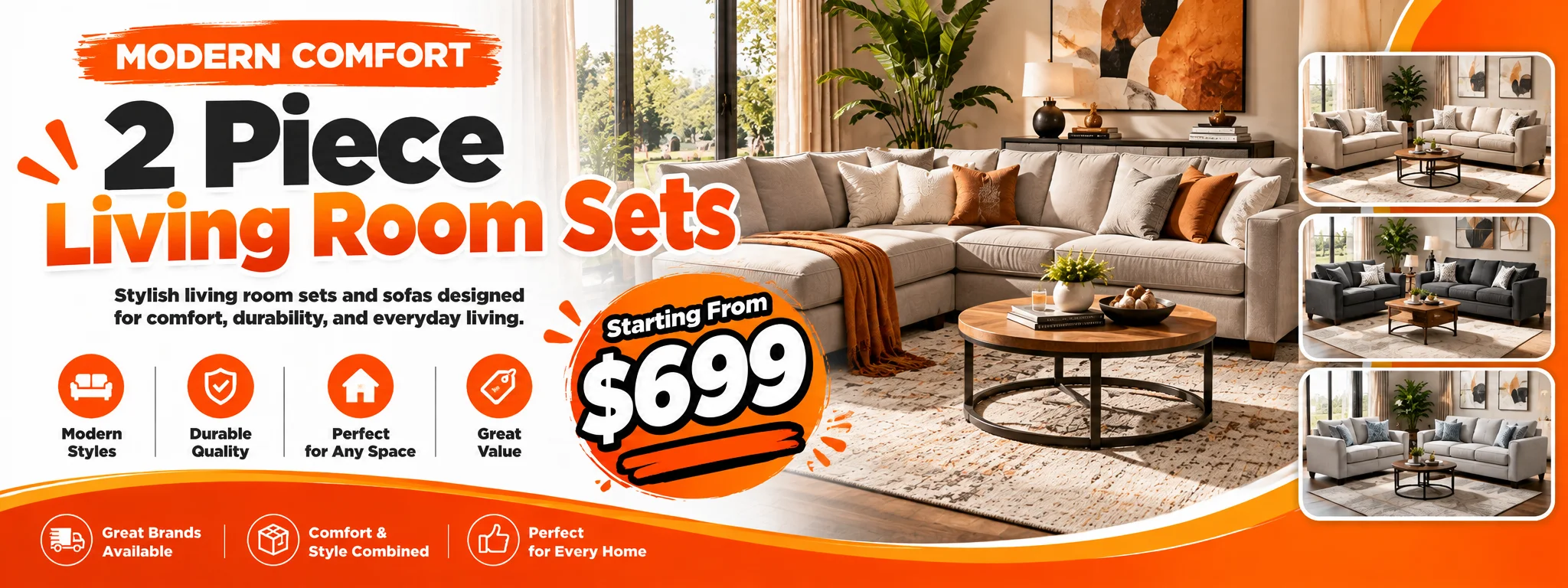 Living room sets at Nedsdag's Bargain Outlet