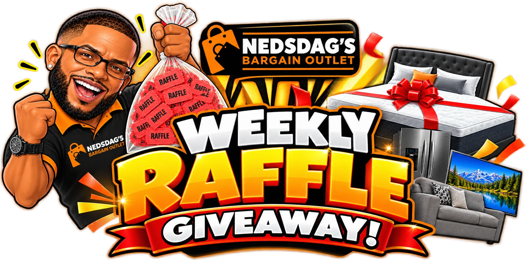 NedsDag’s Bargain Outlet Weekly Raffle Giveaway